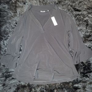 New York & Company Tops | New York and Company Black Long Sleeve Blouse